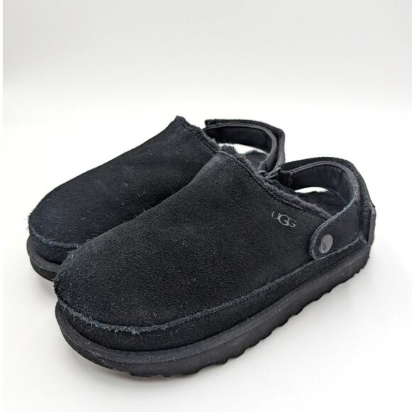 UGG Goldenstar Cozy Comfort Clogs Hook & Loop Women's Black Size US7.5 EU38.5 - Picture 1 of 13